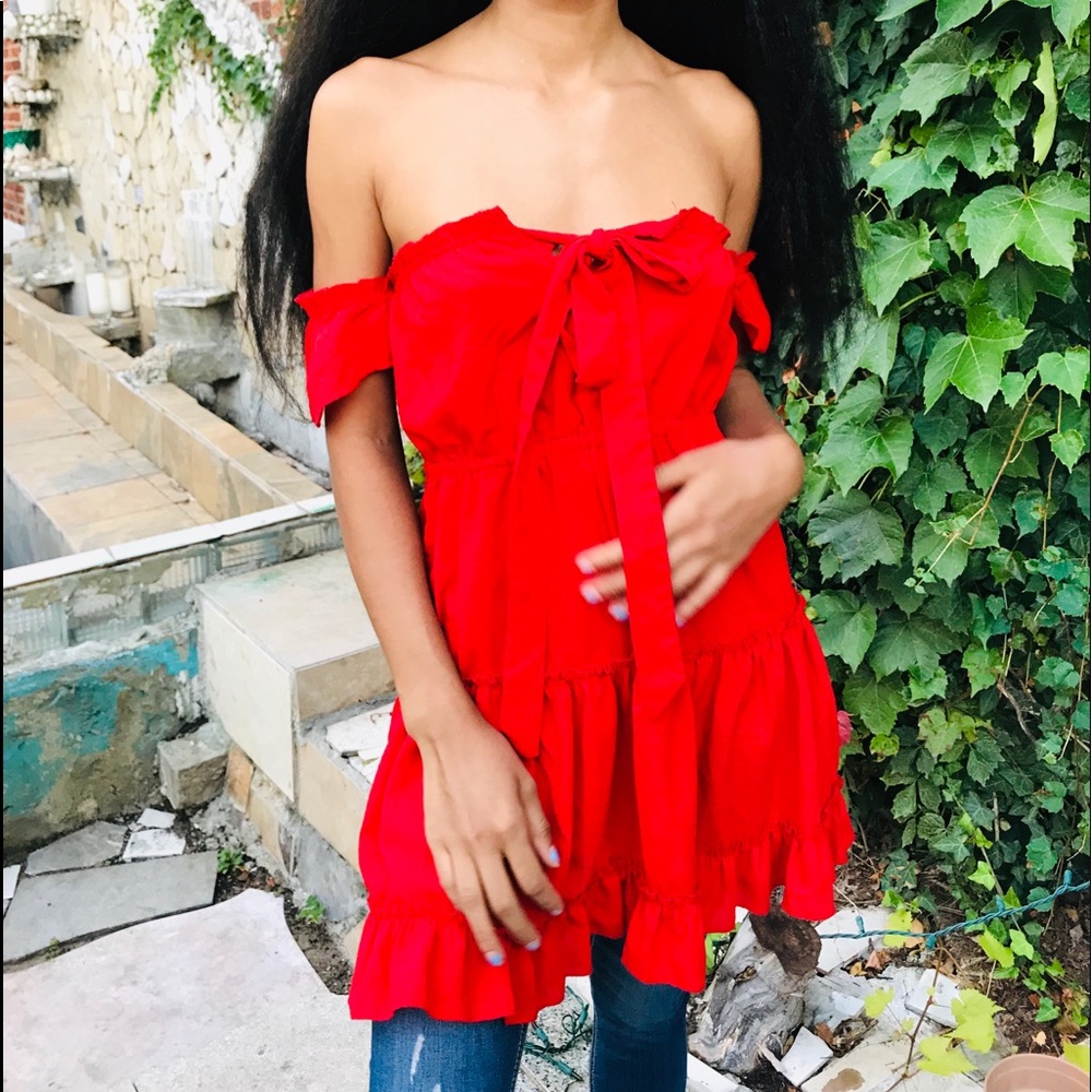 Red summer dress